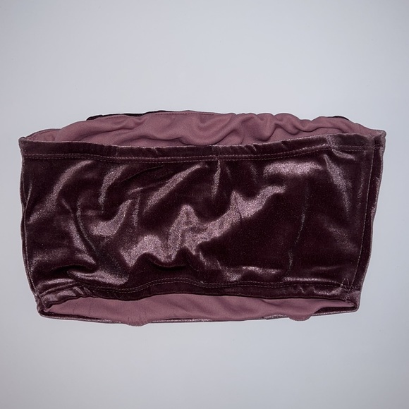 Purple Velvet Tube Top M - Picture 2 of 4